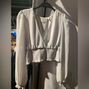 Wilfred Cream Smocked Blouse